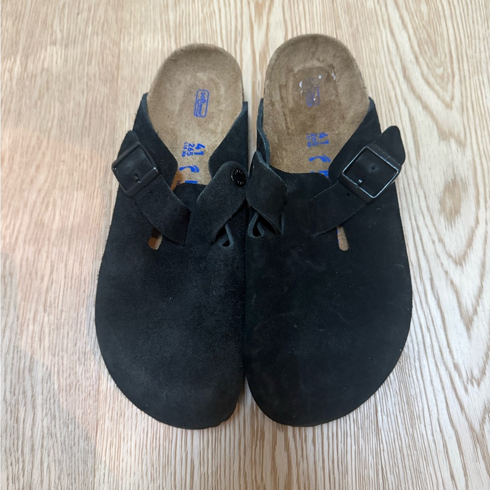 Birkenstock Boston Suede Black size 41 - soft footbed - Picture 3 of 9